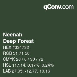 カラーコード: Neenah - Deep Forest | qconv.com