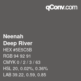 カラーコード: Neenah - Deep River | qconv.com