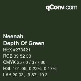 カラーコード: Neenah - Depth Of Green | qconv.com