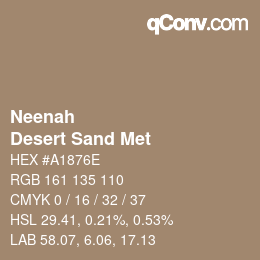 カラーコード: Neenah - Desert Sand Met | qconv.com