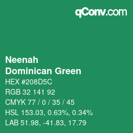 カラーコード: Neenah - Dominican Green | qconv.com