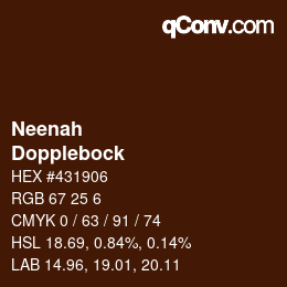 カラーコード: Neenah - Dopplebock | qconv.com
