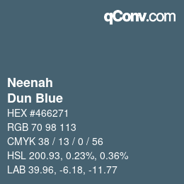 カラーコード: Neenah - Dun Blue | qconv.com
