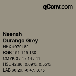 カラーコード: Neenah - Durango Grey | qconv.com