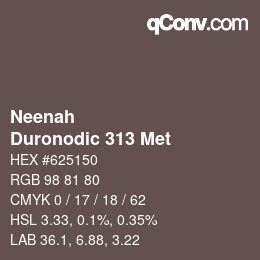 Color code: Neenah - Duronodic 313 Met | qconv.com