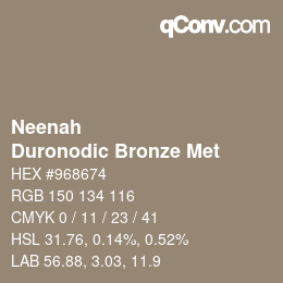 カラーコード: Neenah - Duronodic Bronze Met | qconv.com