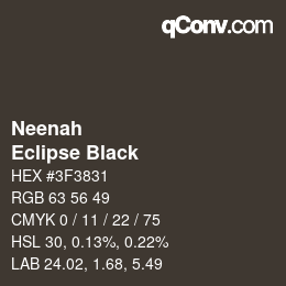 カラーコード: Neenah - Eclipse Black | qconv.com