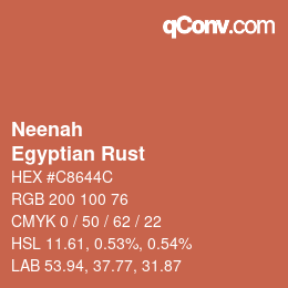 カラーコード: Neenah - Egyptian Rust | qconv.com