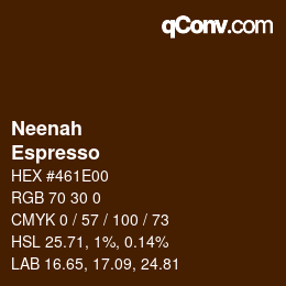 カラーコード: Neenah - Espresso | qconv.com