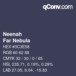カラーコード: Neenah - Far Nebula | qconv.com