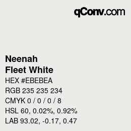 カラーコード: Neenah - Fleet White | qconv.com