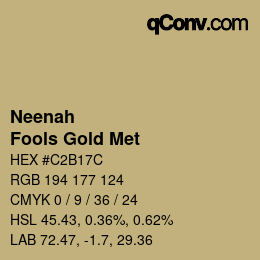 カラーコード: Neenah - Fools Gold Met | qconv.com