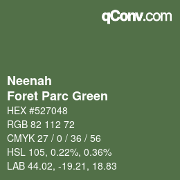 Color code: Neenah - Foret Parc Green | qconv.com