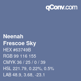 カラーコード: Neenah - Frescoe Sky | qconv.com