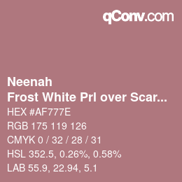 カラーコード: Neenah - Frost White Prl over Scarlet Letter | qconv.com