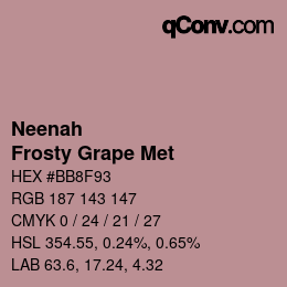 Color code: Neenah - Frosty Grape Met | qconv.com