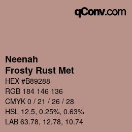 Color code: Neenah - Frosty Rust Met | qconv.com