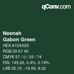カラーコード: Neenah - Gabon Green | qconv.com
