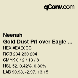 Color code: Neenah - Gold Dust Prl over Eagle Feather | qconv.com