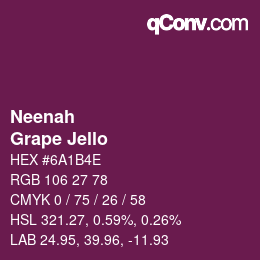 Color code: Neenah - Grape Jello | qconv.com