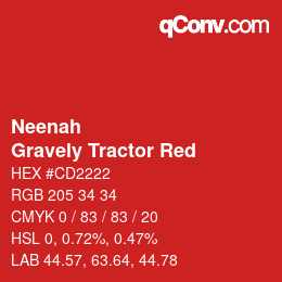 カラーコード: Neenah - Gravely Tractor Red | qconv.com