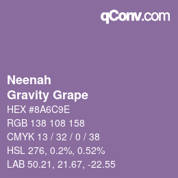 Código de color: Neenah - Gravity Grape | qconv.com