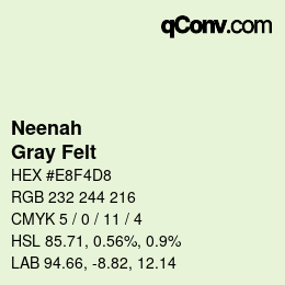 Farbcode: Neenah - Gray Felt | qconv.com