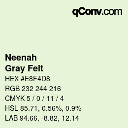 カラーコード: Neenah - Gray Felt | qconv.com