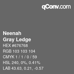 カラーコード: Neenah - Gray Ledge | qconv.com