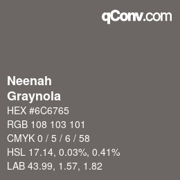 カラーコード: Neenah - Graynola | qconv.com