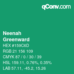 カラーコード: Neenah - Greenward | qconv.com