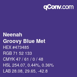 カラーコード: Neenah - Groovy Blue Met | qconv.com