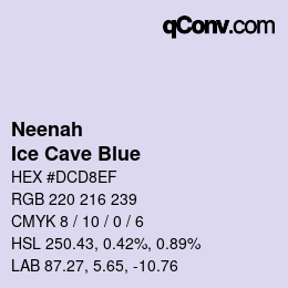 カラーコード: Neenah - Ice Cave Blue | qconv.com