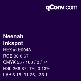 カラーコード: Neenah - Inkspot | qconv.com