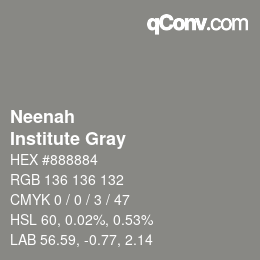 カラーコード: Neenah - Institute Gray | qconv.com