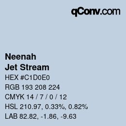 カラーコード: Neenah - Jet Stream | qconv.com