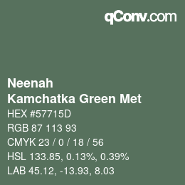 カラーコード: Neenah - Kamchatka Green Met | qconv.com