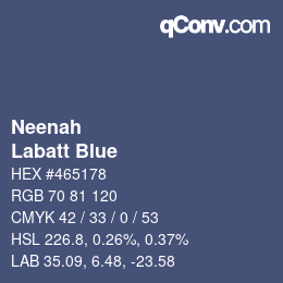 カラーコード: Neenah - Labatt Blue | qconv.com