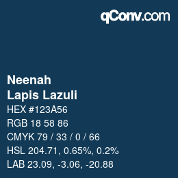 カラーコード: Neenah - Lapis Lazuli | qconv.com