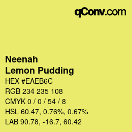 颜色代码: Neenah - Lemon Pudding | qconv.com