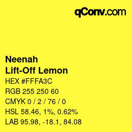 カラーコード: Neenah - Lift-Off Lemon | qconv.com