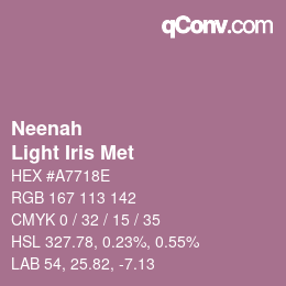 カラーコード: Neenah - Light Iris Met | qconv.com