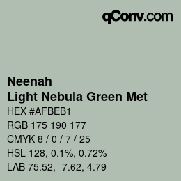 カラーコード: Neenah - Light Nebula Green Met | qconv.com
