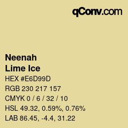 カラーコード: Neenah - Lime Ice | qconv.com