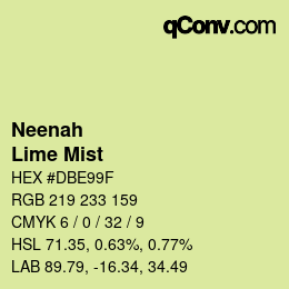 カラーコード: Neenah - Lime Mist | qconv.com