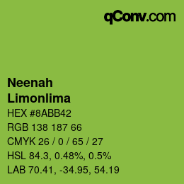 Color code: Neenah - Limonlima | qconv.com