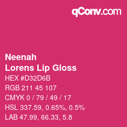 Color code: Neenah - Lorens Lip Gloss | qconv.com
