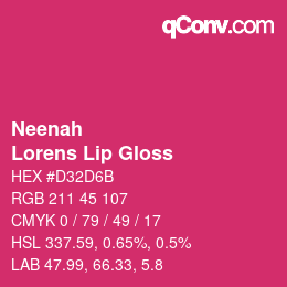 カラーコード: Neenah - Lorens Lip Gloss | qconv.com