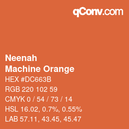 カラーコード: Neenah - Machine Orange | qconv.com