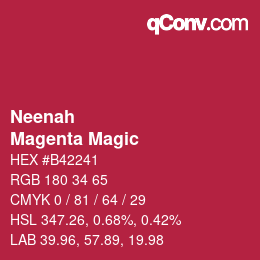 カラーコード: Neenah - Magenta Magic | qconv.com